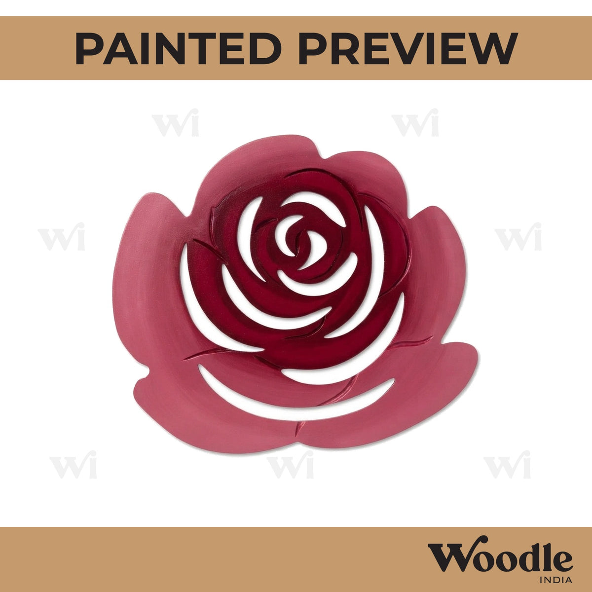 Rose Cutout MDF Design 10