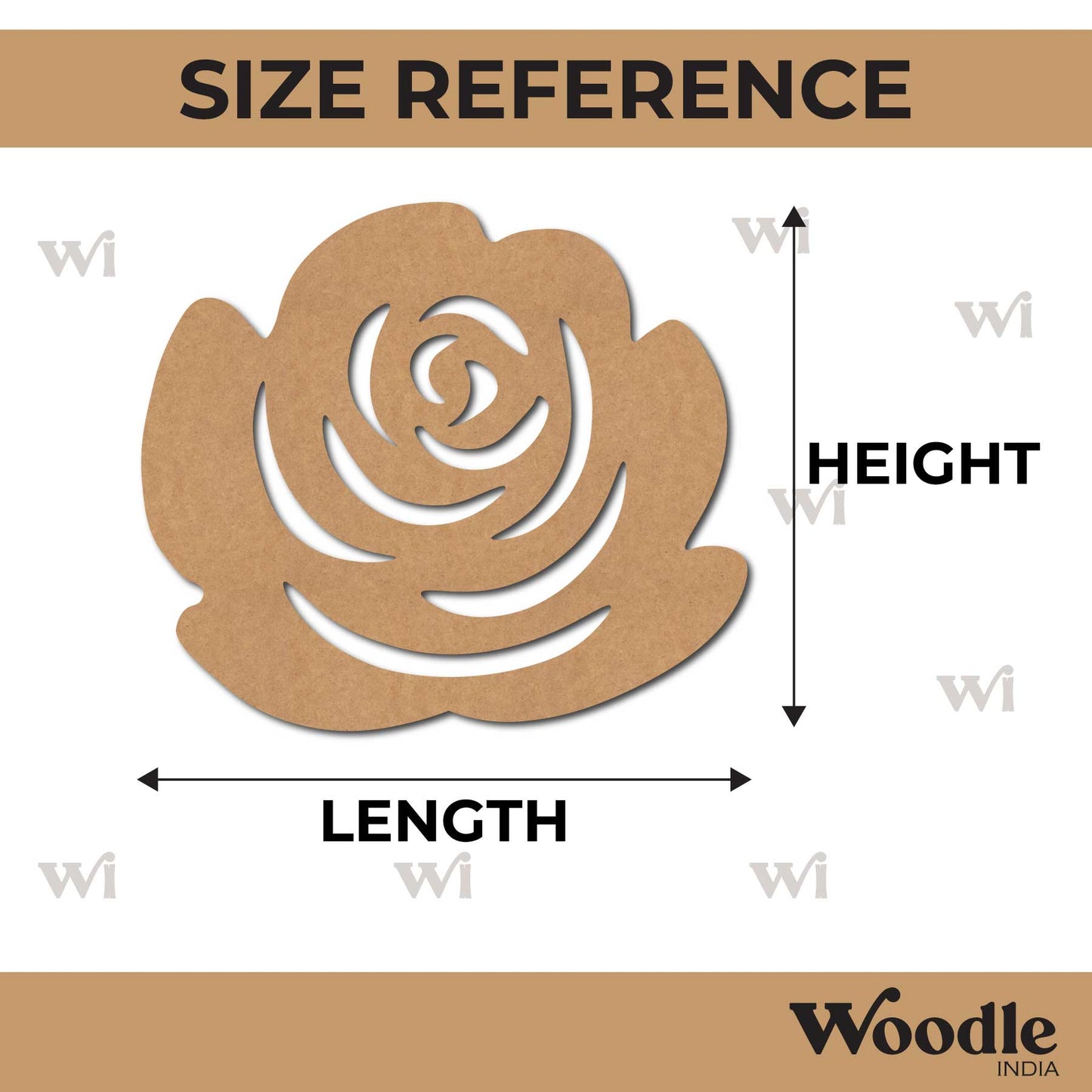 Rose Cutout MDF Design 10