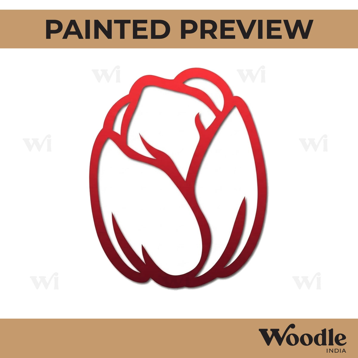 Rose Cutout MDF Design 2