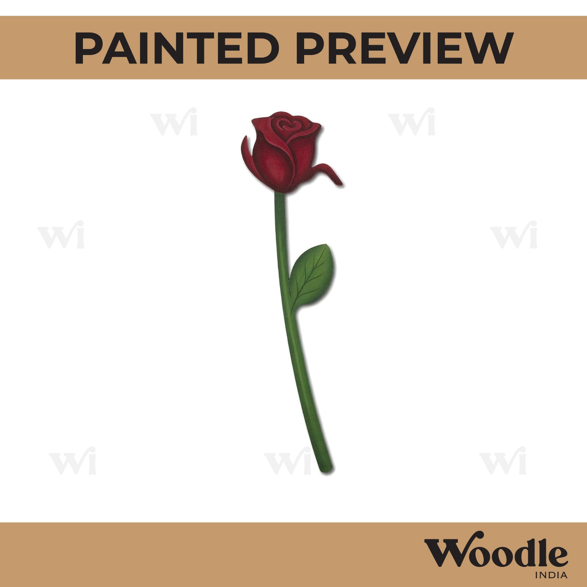 Rose Cutout MDF Design 3