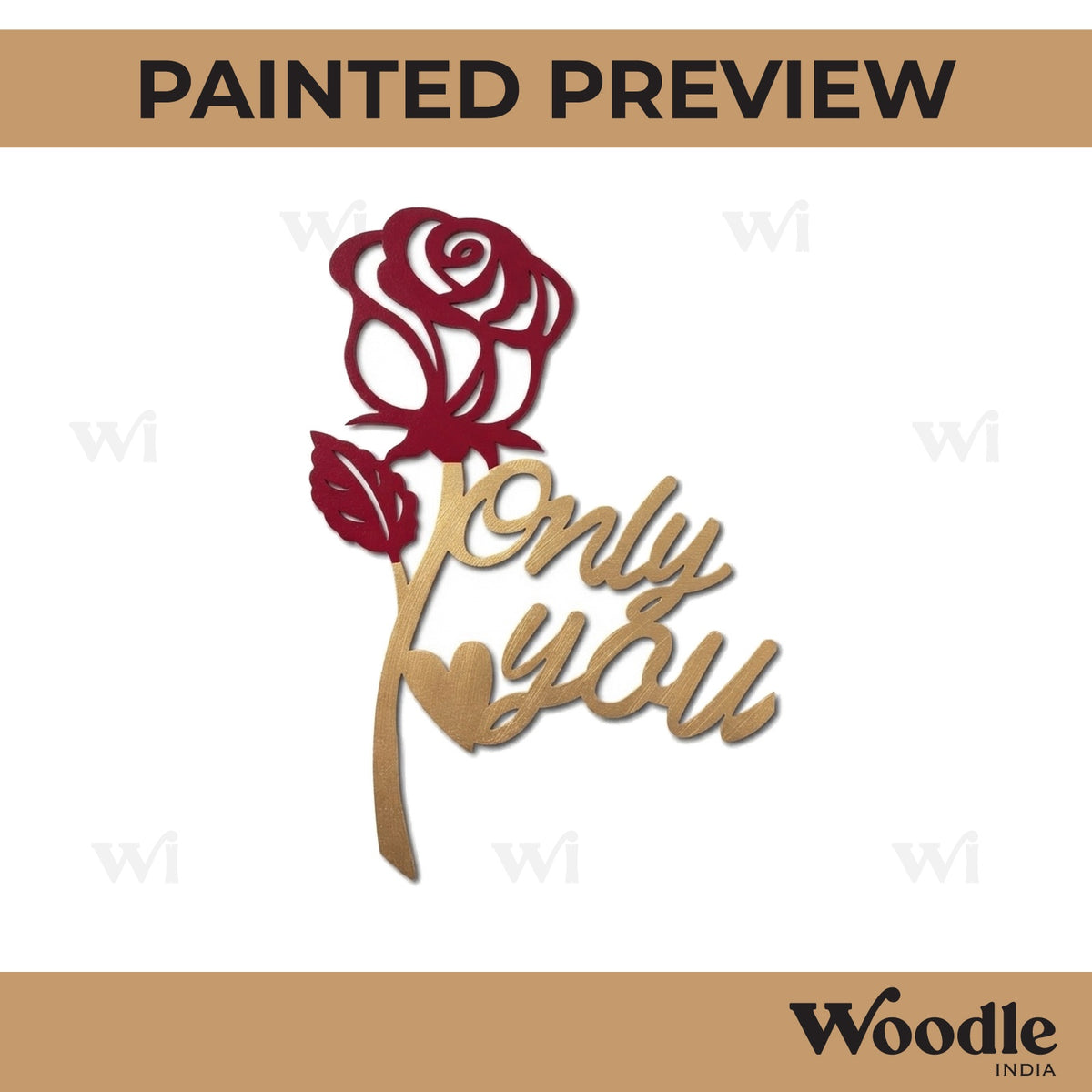 Rose Cutout MDF Design 4