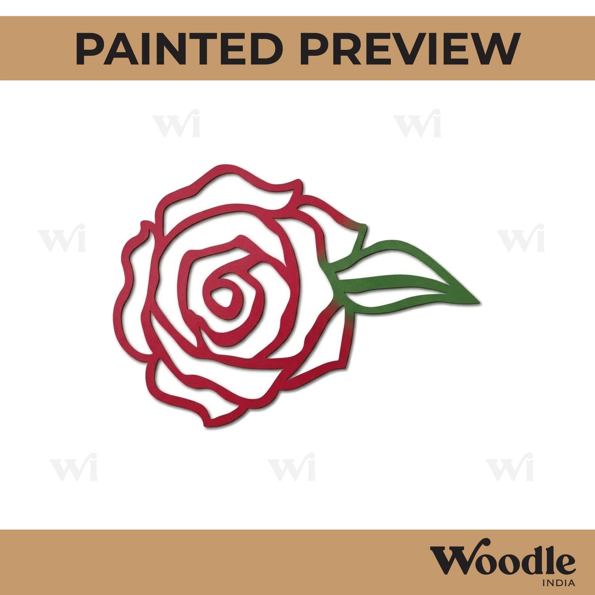 Rose Cutout MDF Design 5