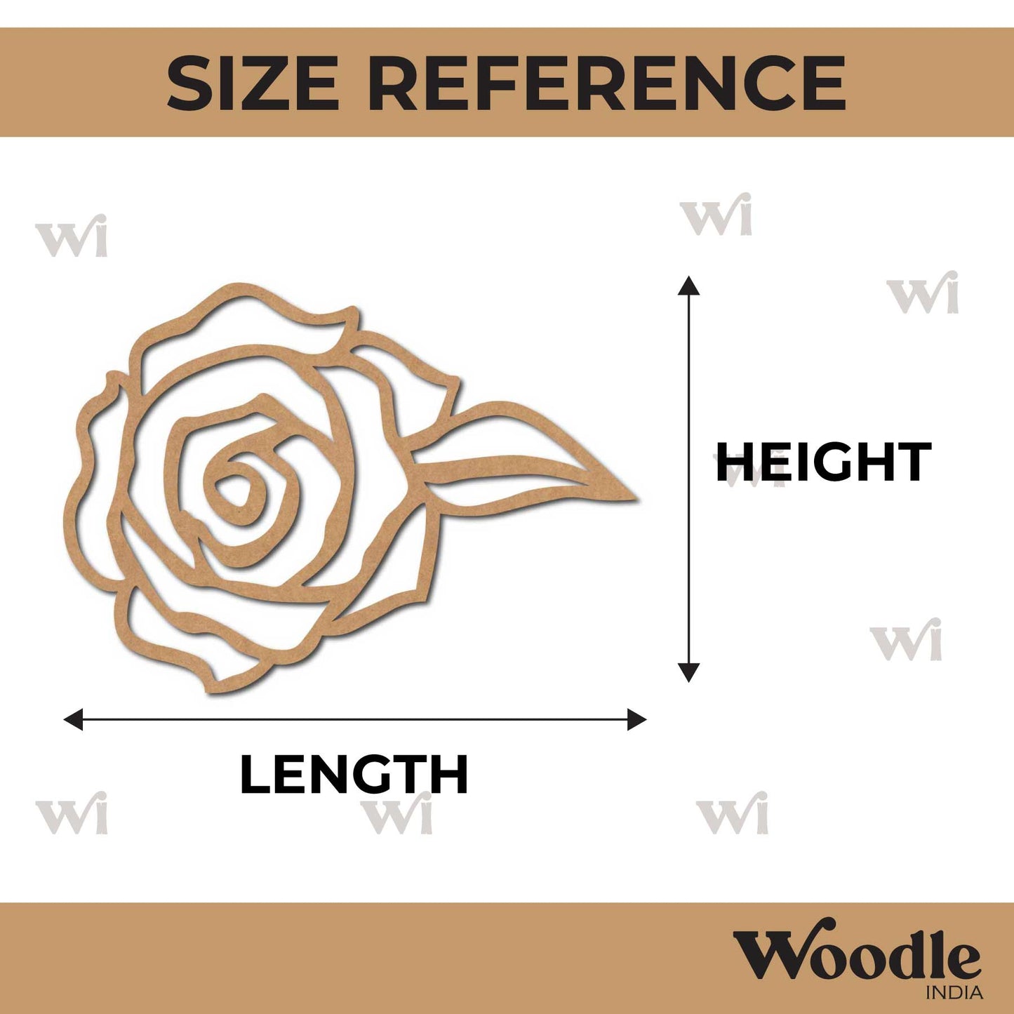Rose Cutout MDF Design 5