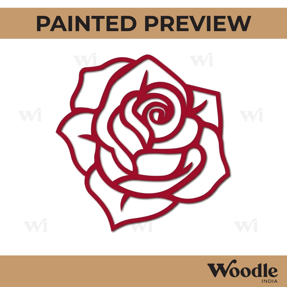 Rose Cutout MDF Design 7