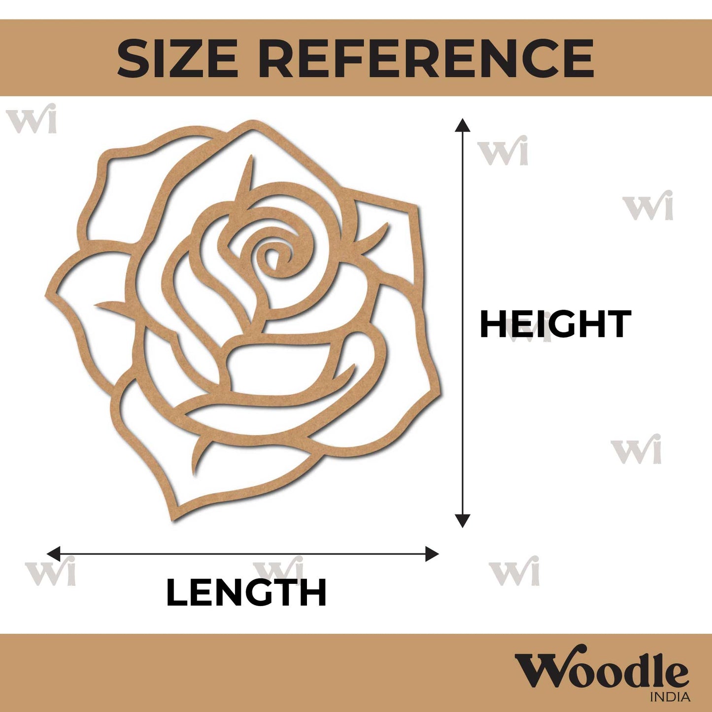 Rose Cutout MDF Design 7
