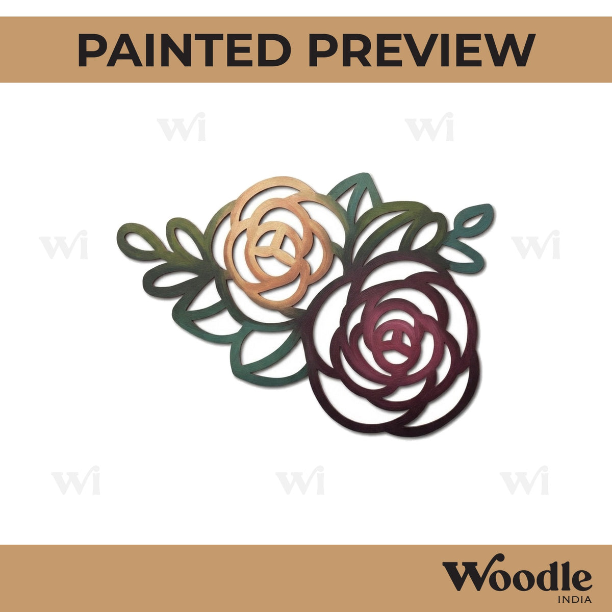 Rose Cutout MDF Design 8