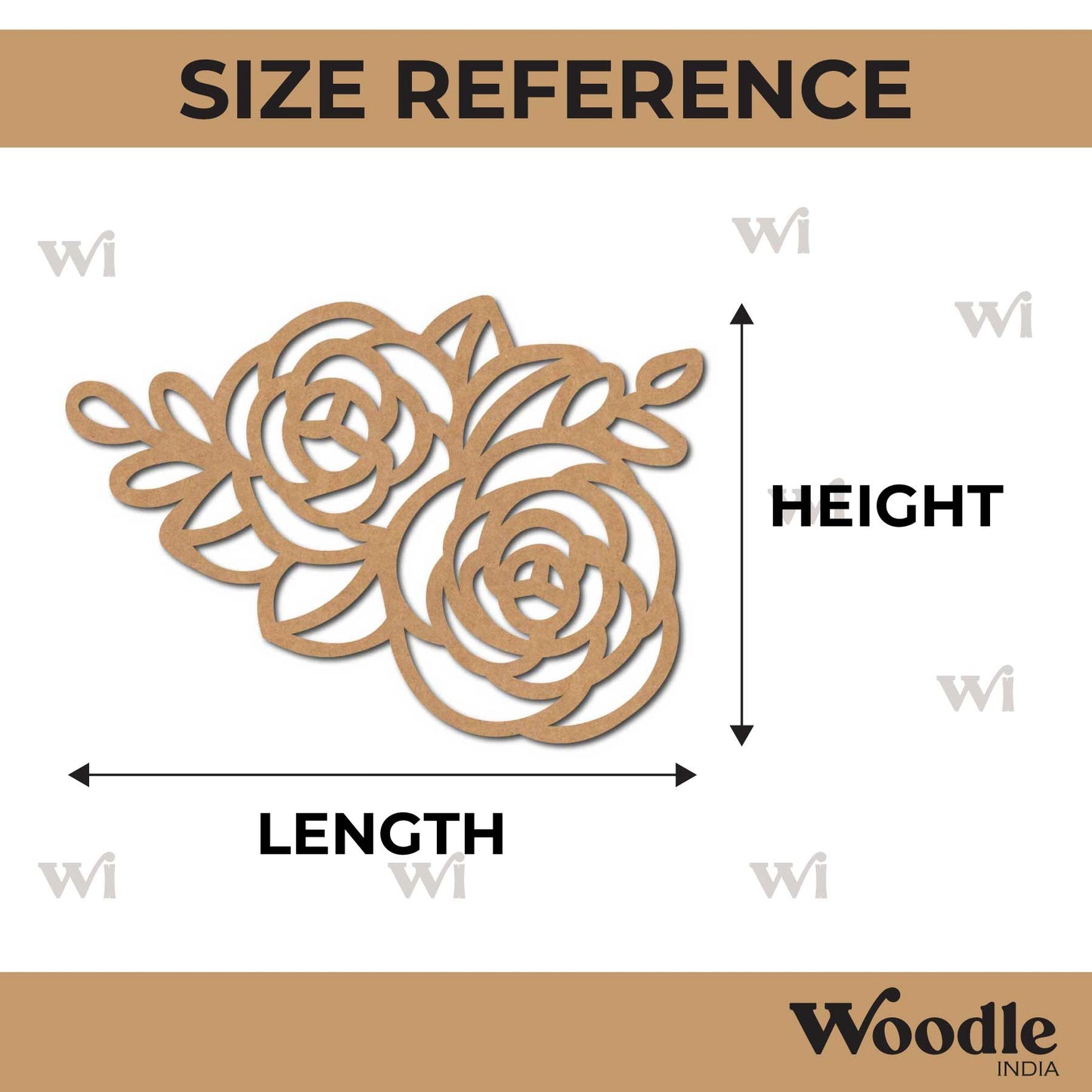 Rose Cutout MDF Design 8