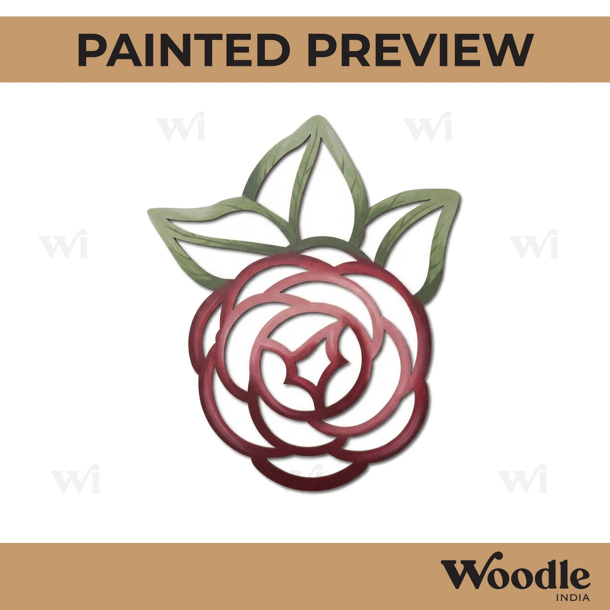 Rose Cutout MDF Design 9