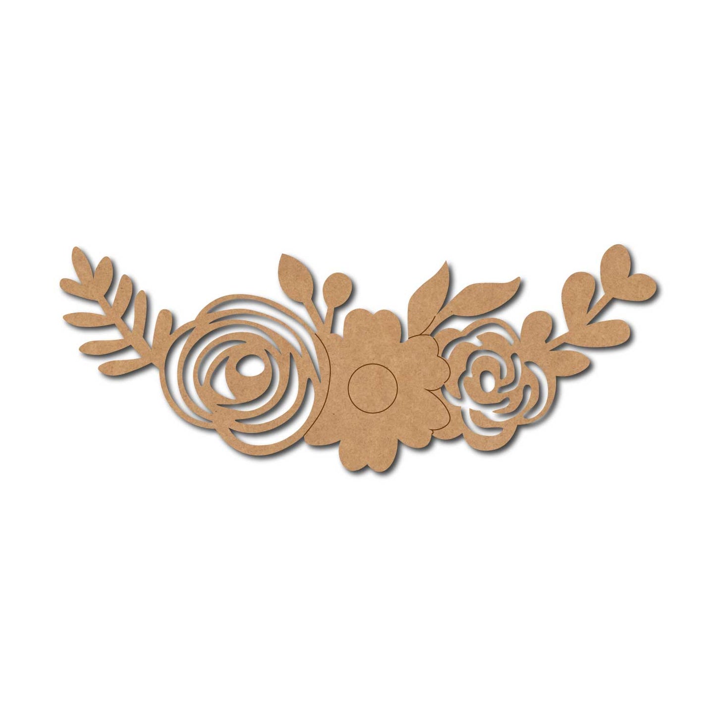 Rose Flower Pre Marked Base MDF Design 1
