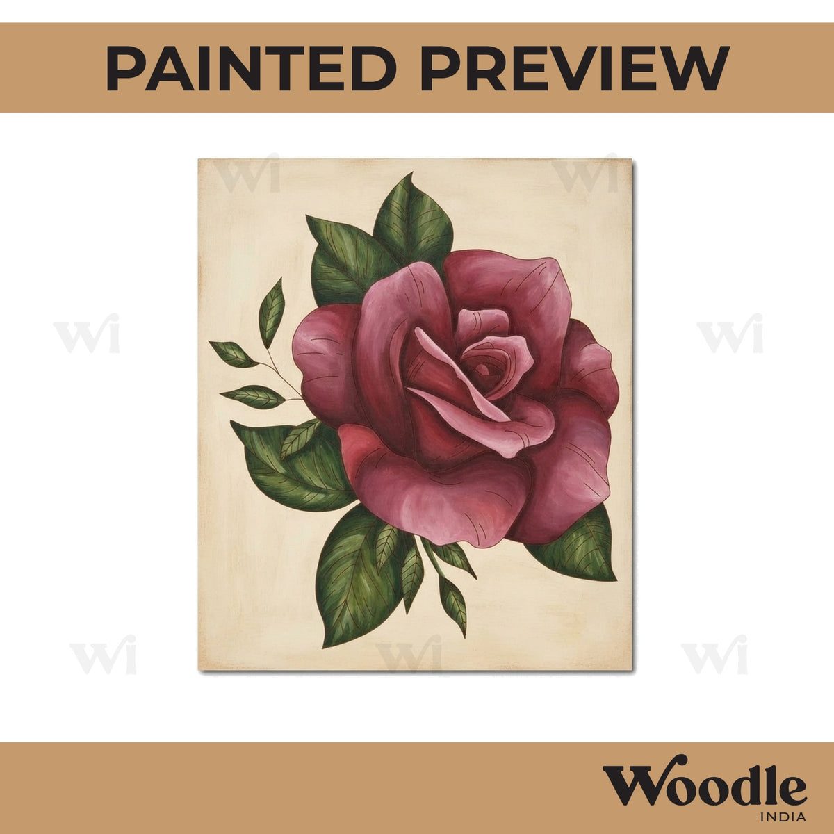 Rose Pre Marked Base MDF Design 1