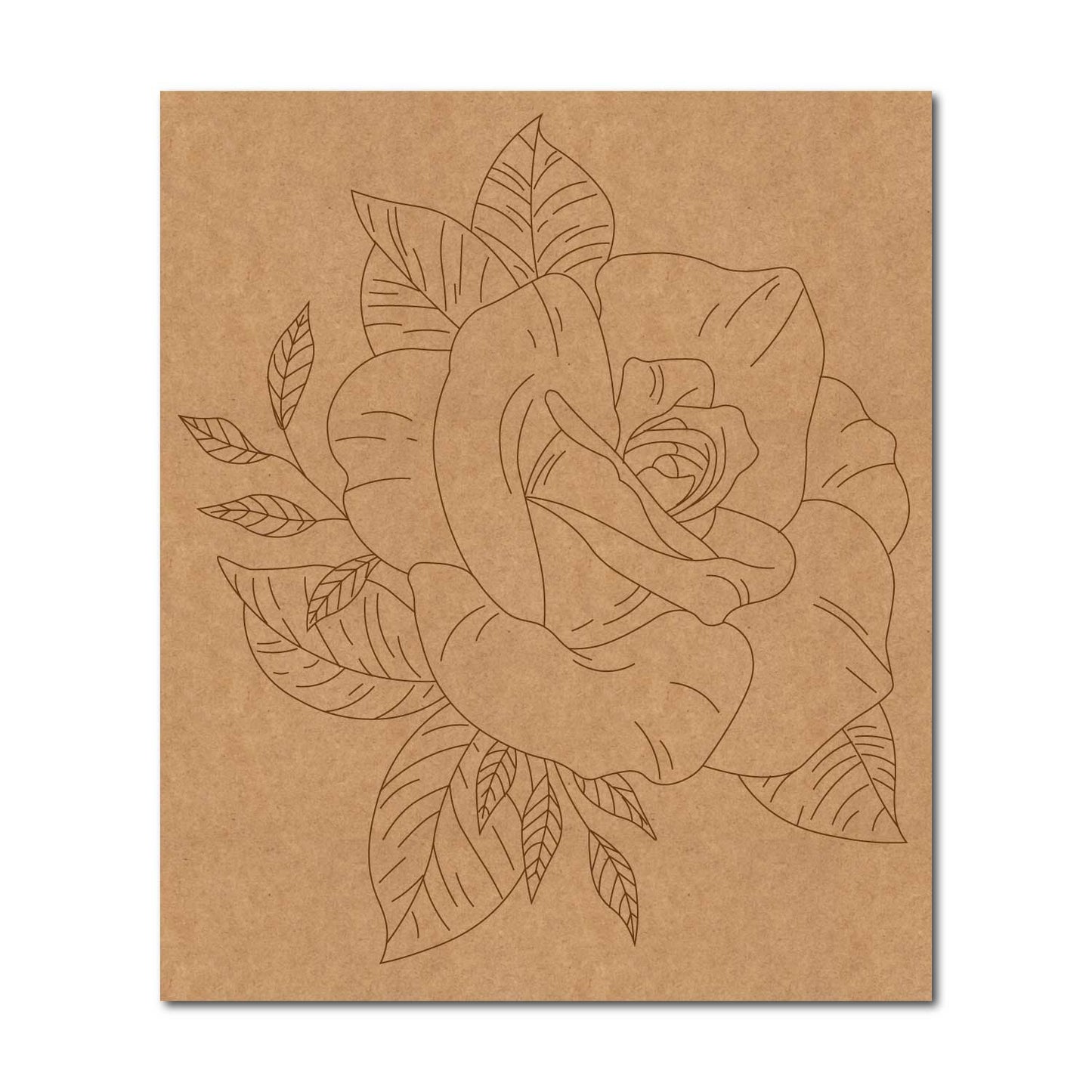 Rose Pre Marked Base MDF Design 1