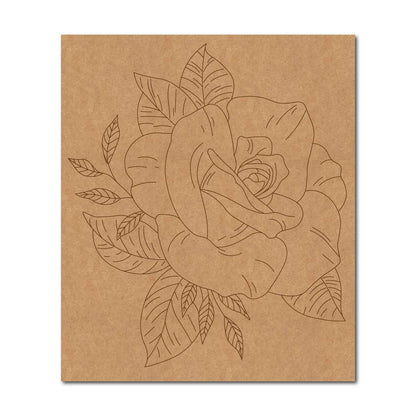Rose Pre Marked Base MDF Design 1