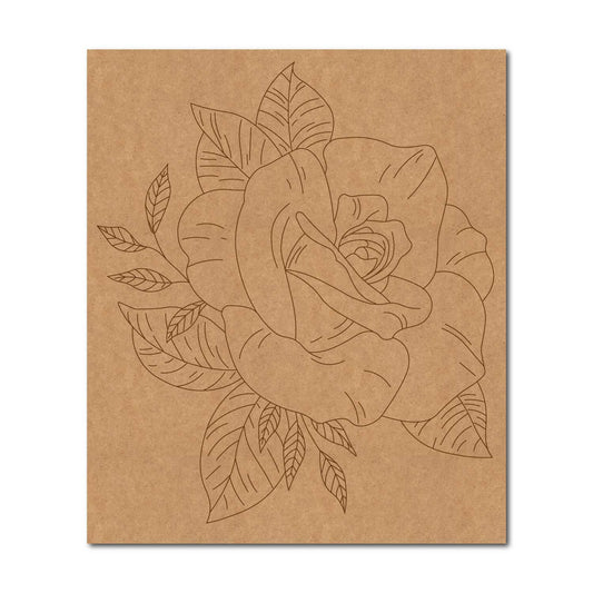 Rose Pre Marked Base MDF Design 1