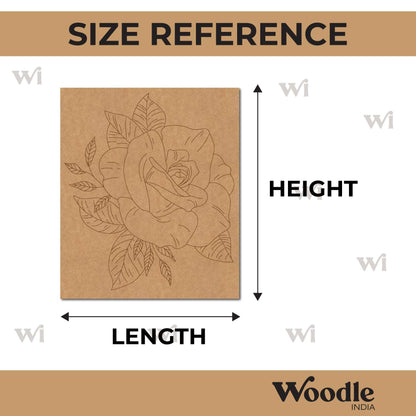 Rose Pre Marked Base MDF Design 1