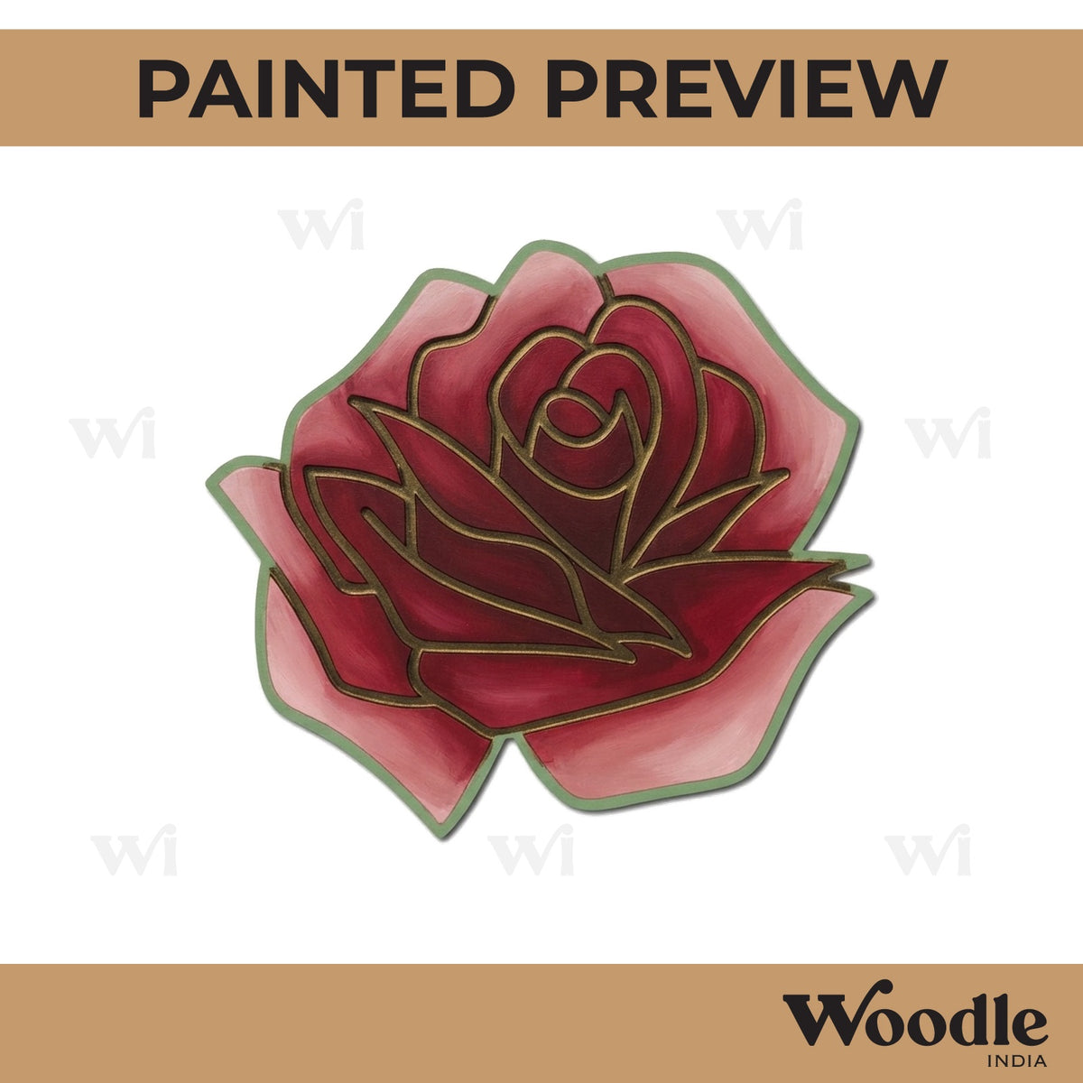 Rose Pre Marked MDF Design 1