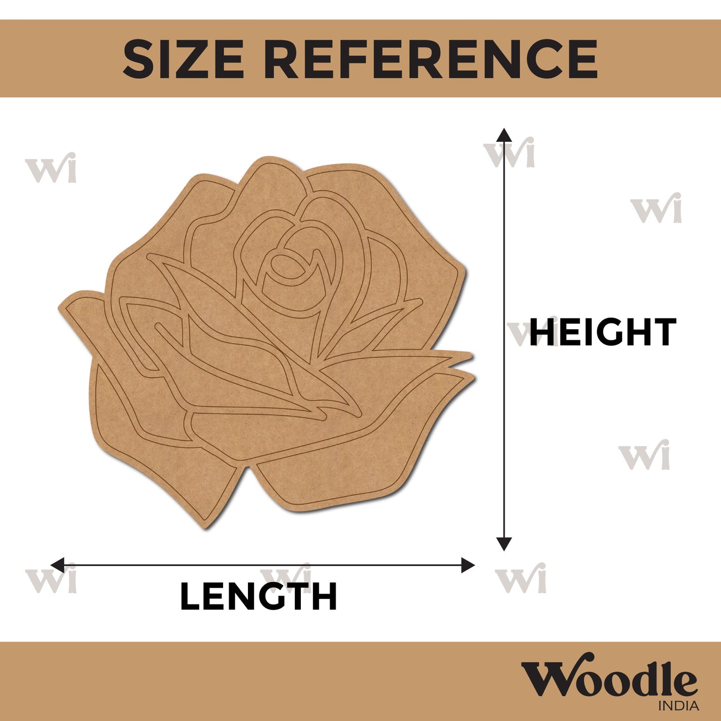 Rose Pre Marked MDF Design 1