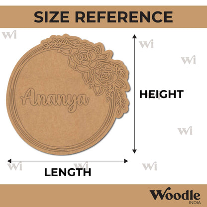 Rose Ring Nameplate MDF Design 1