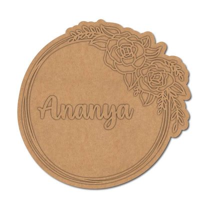 Rose Ring Nameplate MDF Design 1