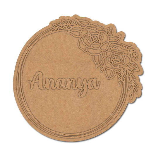 Rose Ring Nameplate MDF Design 1