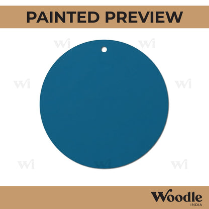 Round Base With 1 Hole Cutout MDF Design 1