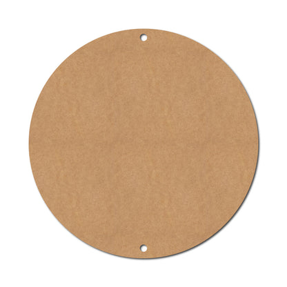 Round Base With 2 Holes Cutout MDF Design 1