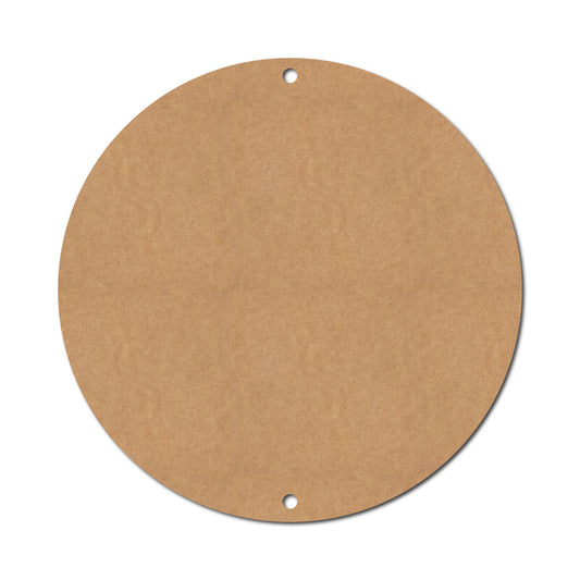 Round Base With 2 Holes Cutout MDF Design