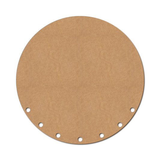 Round Base With 7 Holes Cutout MDF Design 1