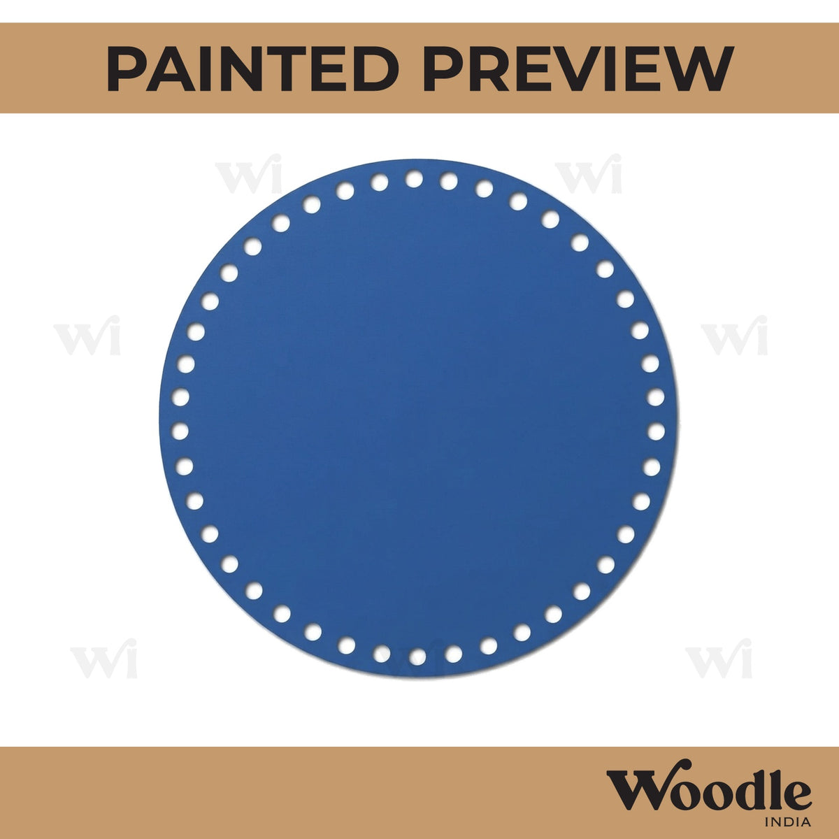 Round Base With Holes In Half Cutout MDF Design 1