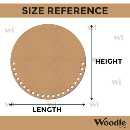 Round Base With Holes In Half Cutout MDF Design 1