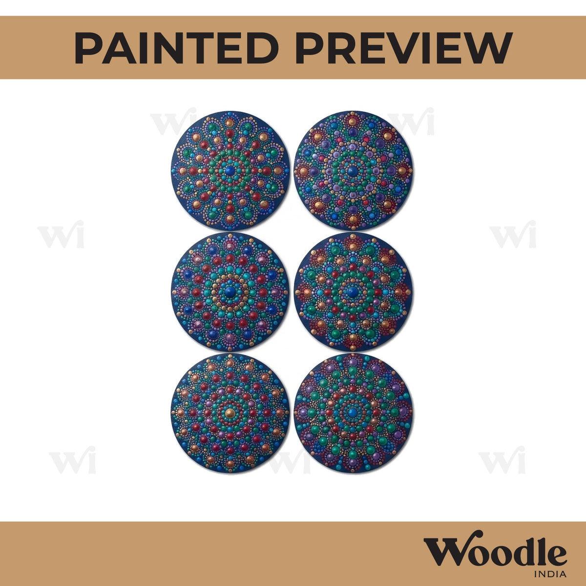 Round Coaster MDF Design 1