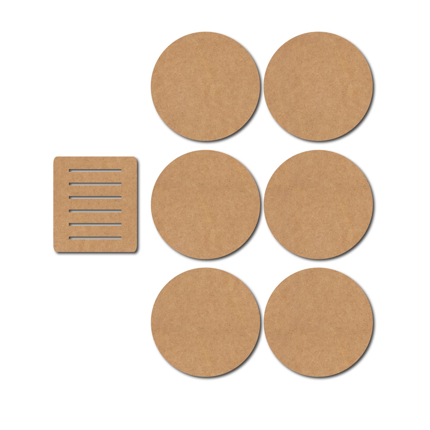 Round Coaster MDF Design 1