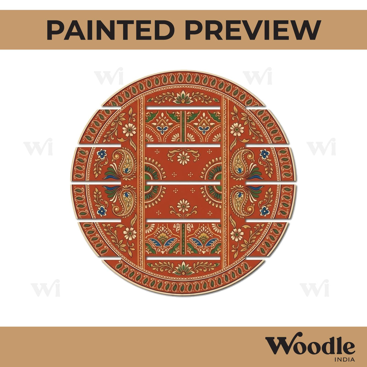 Round Cut Wall Nameplate MDF Design 2