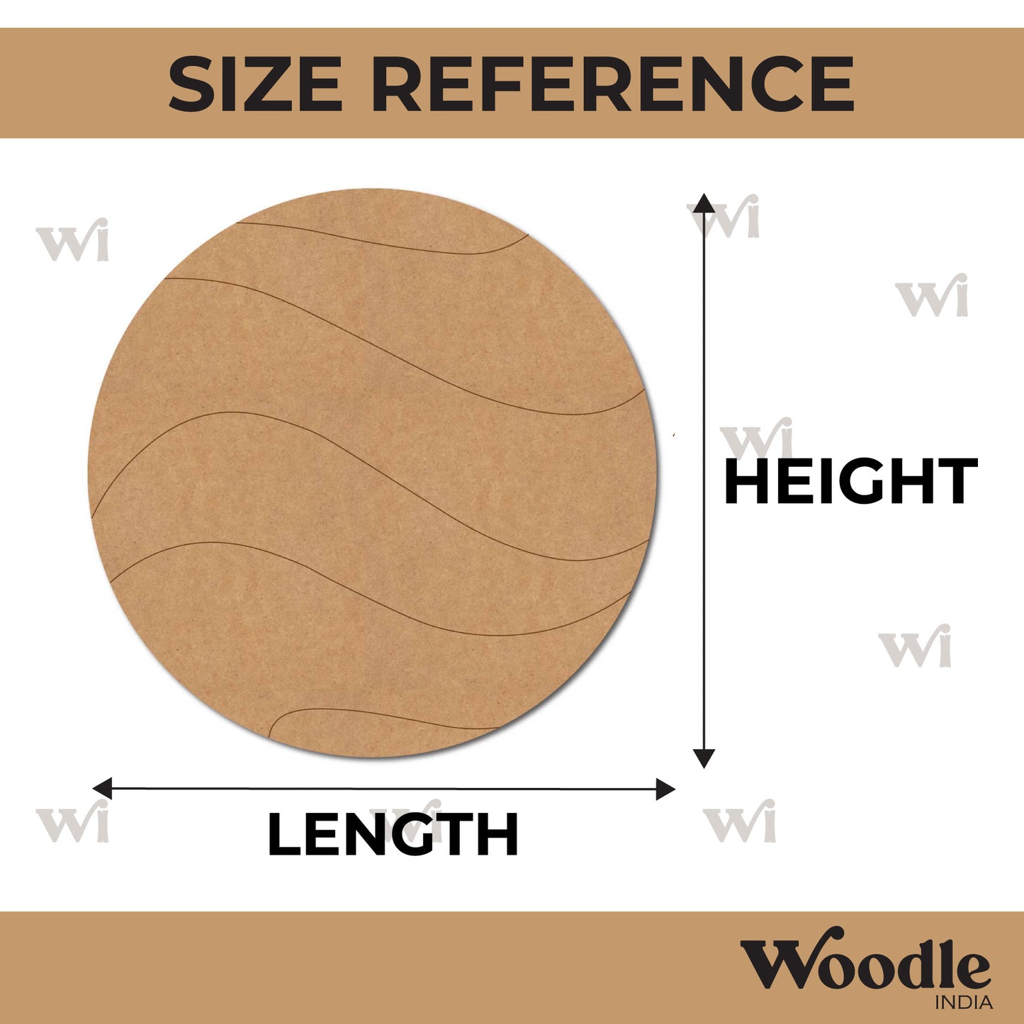 Round Pre Marked Base MDF Design 2