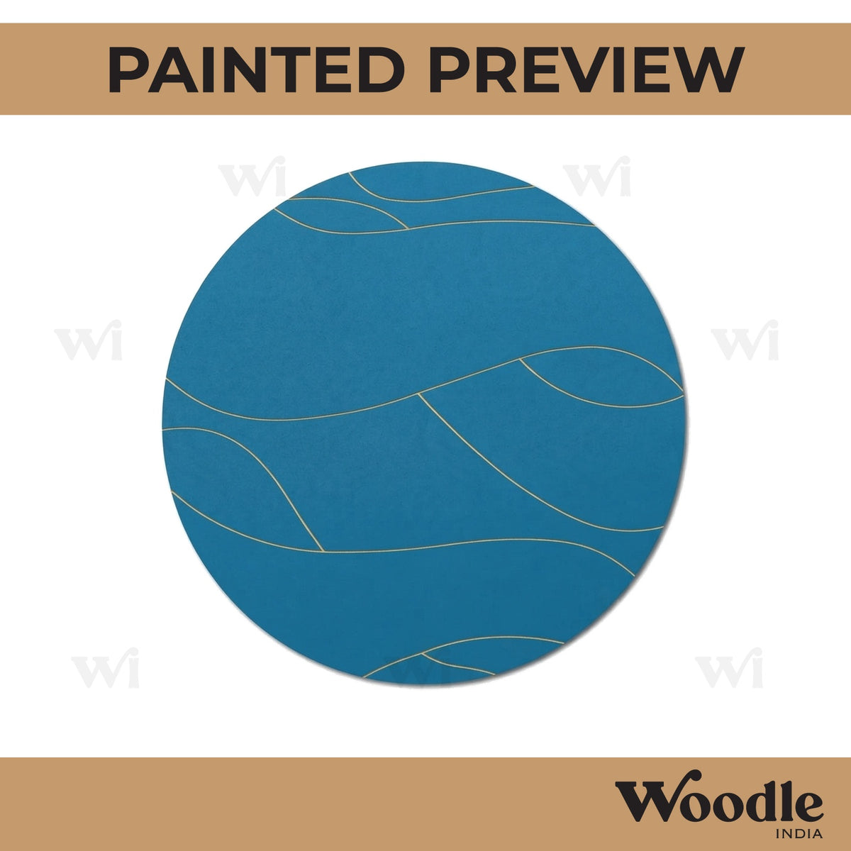 Round Pre Marked Wave Base MDF Design 1