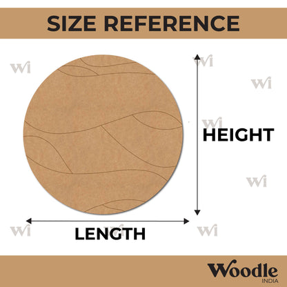 Round Pre Marked Wave Base MDF Design 1