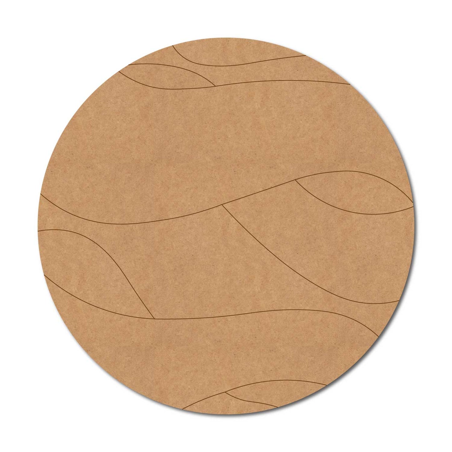 Round Pre Marked Wave Base MDF Design 1