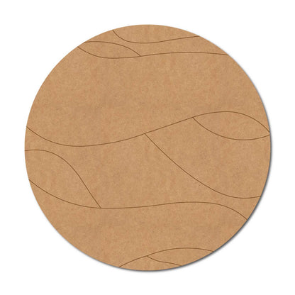 Round Pre Marked Wave Base MDF Design 1