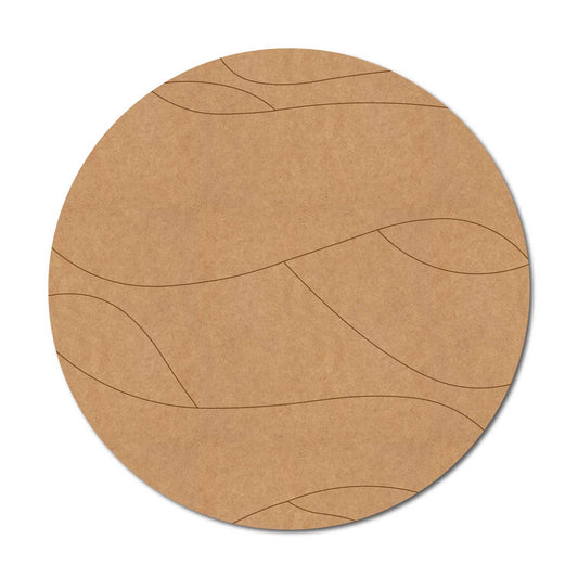 Round Pre Marked Wave Base MDF Design 1
