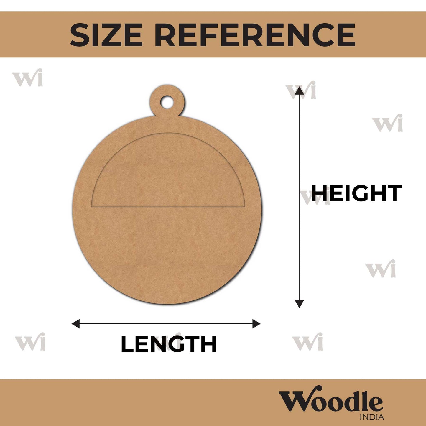 Round Two Layered Base With Hole MDF Design 1