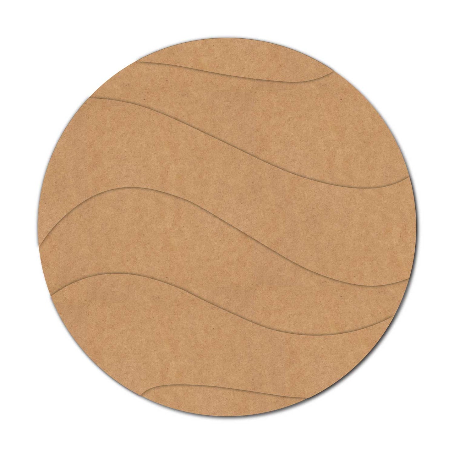 Round Two Layered Wave Base MDF Design 1