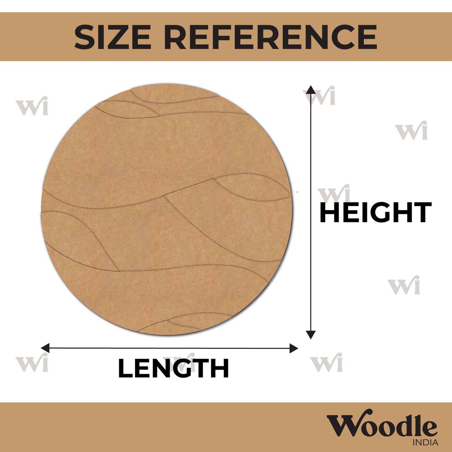 Round Two Layered Wave Base MDF Design 2