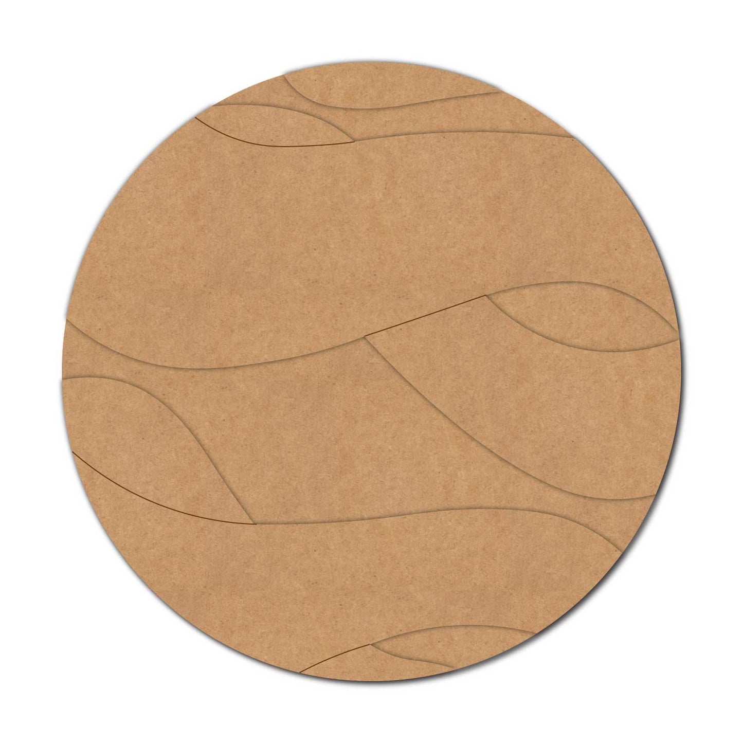 Round Two Layered Wave Base MDF Design 2