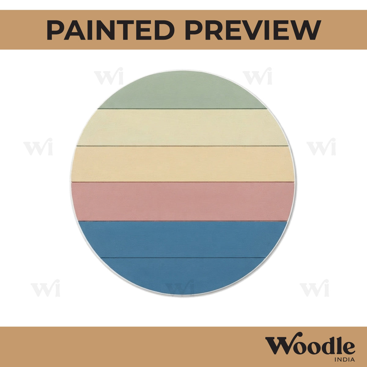 Round With Lines Pre Marked MDF Design 1