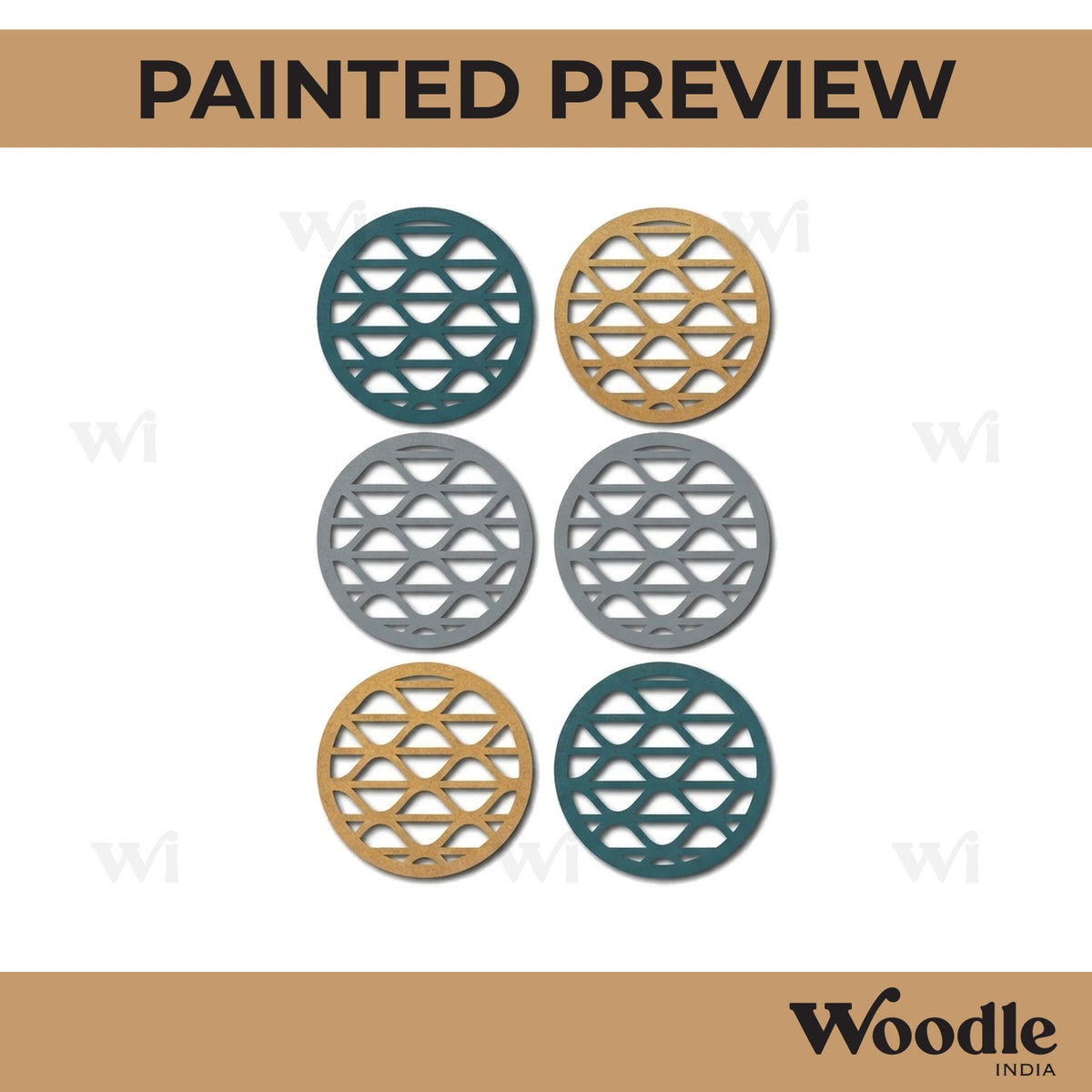 Round Coaster MDF Design 10