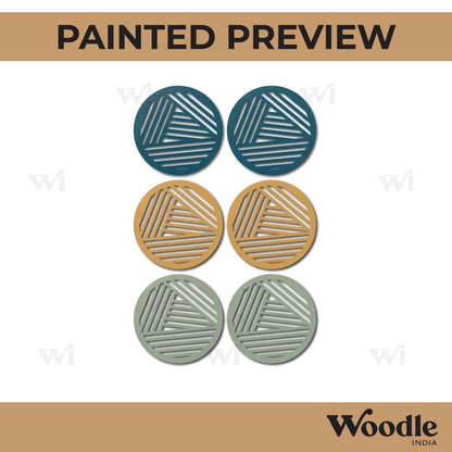 Round Coaster MDF Design 11