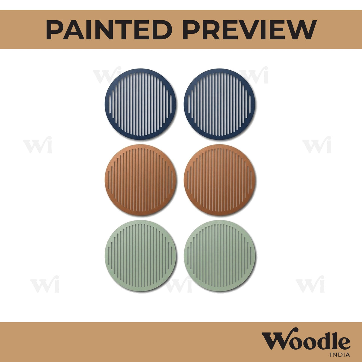 Round Coaster MDF Design 13