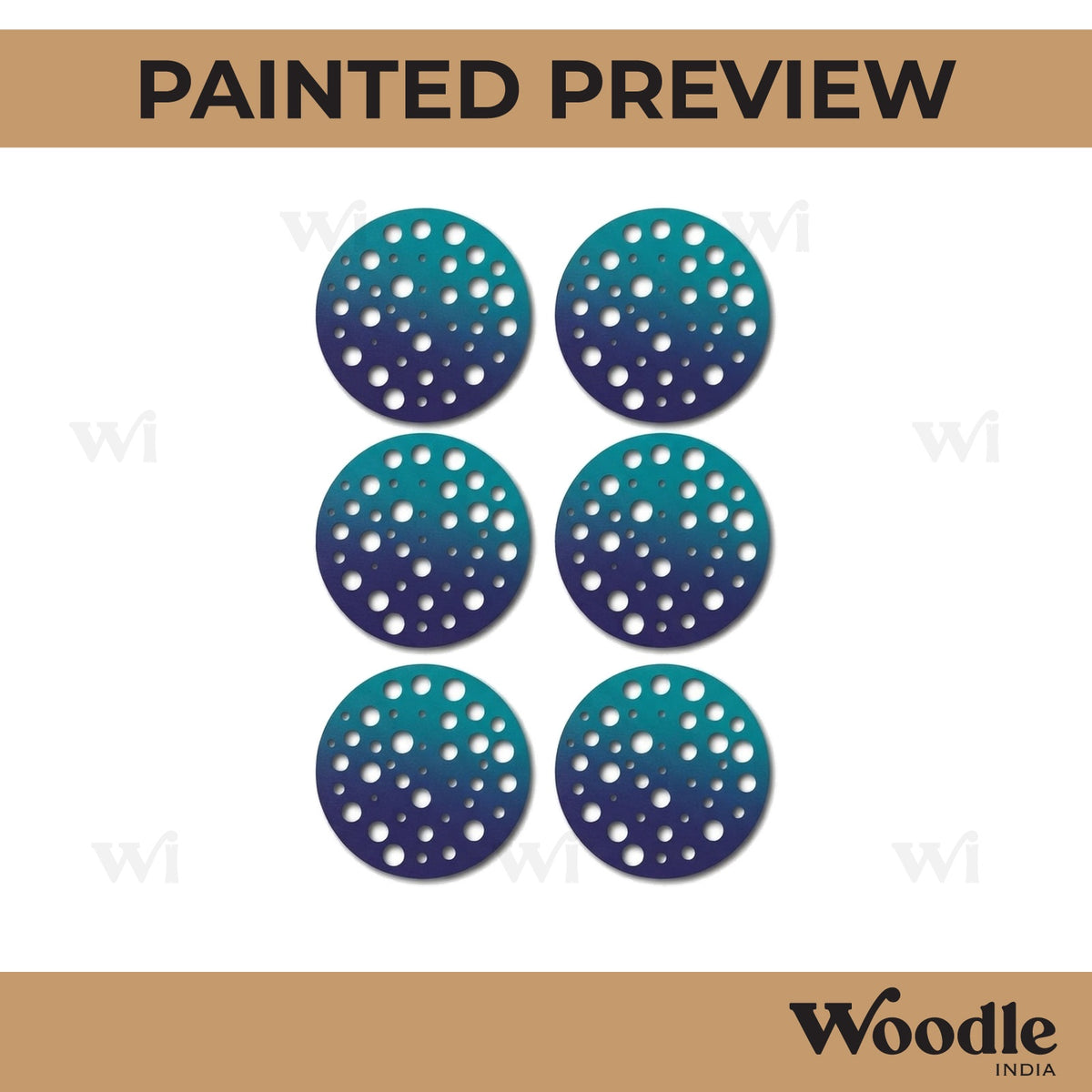 Round Coaster MDF Design 15