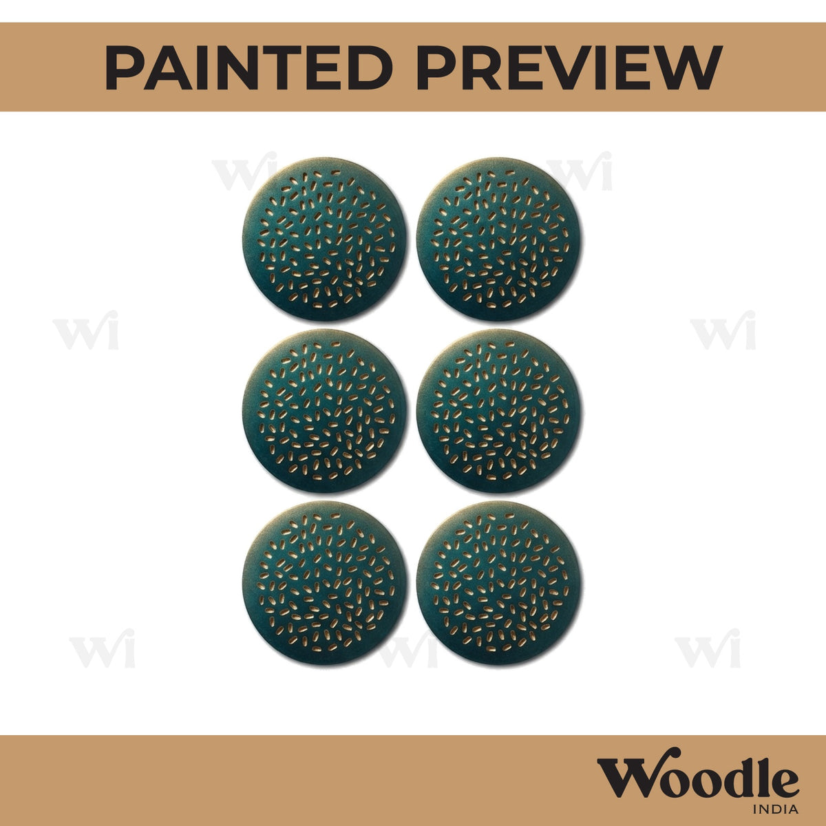 Round Coaster MDF Design 16
