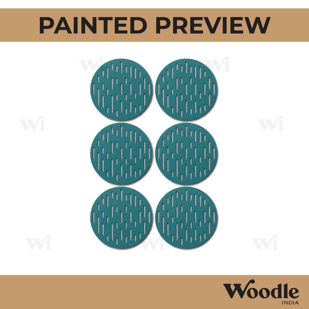 Round Coaster MDF Design 18