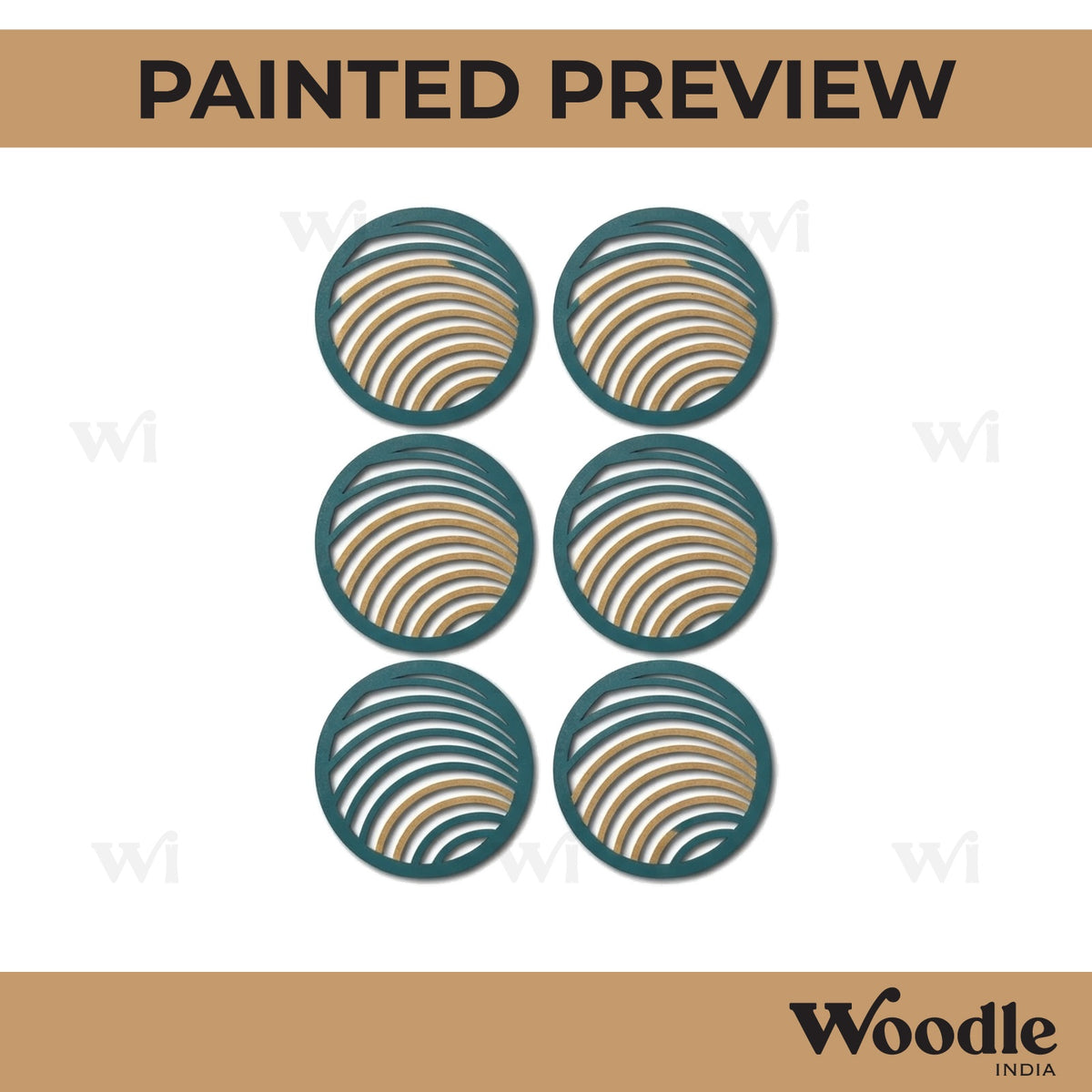 Round Coaster MDF Design 19